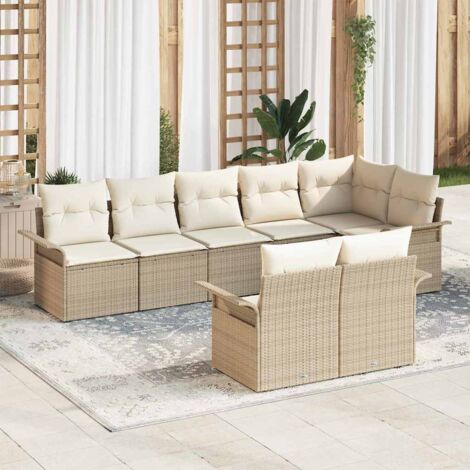 Gartenmöbel vidaxl garden sofa set Poly Rattan modular