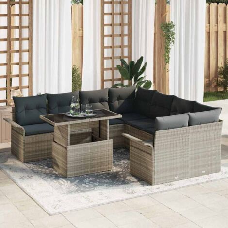 Gartenmöbel vidaxl garden sofa set Poly Rattan modular