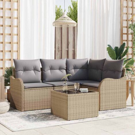 Gartenmöbel vidaxl garden sofa set Poly Rattan modular