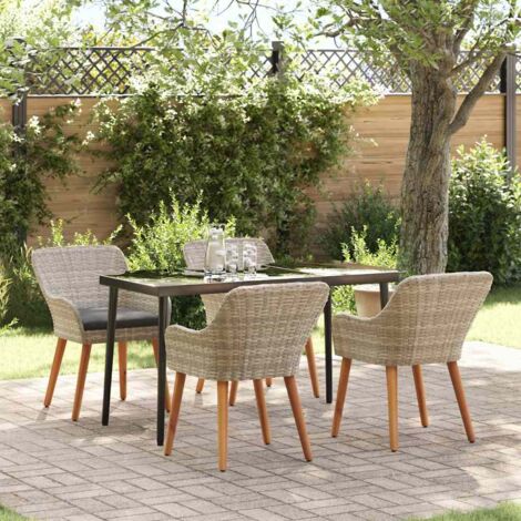 Gartenmöbel vidaxl Poly Rattan 140x70 cm