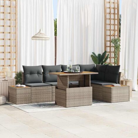 Gartenmöbel vidaxl Poly Rattan modular mit Stauraum