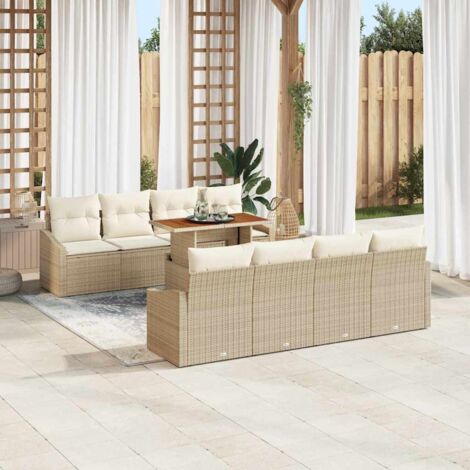Gartenmöbel vidaxl Poly Rattan modular UV beständig