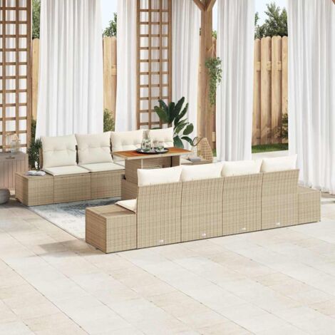 Gartenmöbel vidaxl Poly Rattan modular UV-beständig
