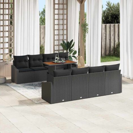 Gartenmöbel vidaxl Poly Rattan modular verstellbare Füße