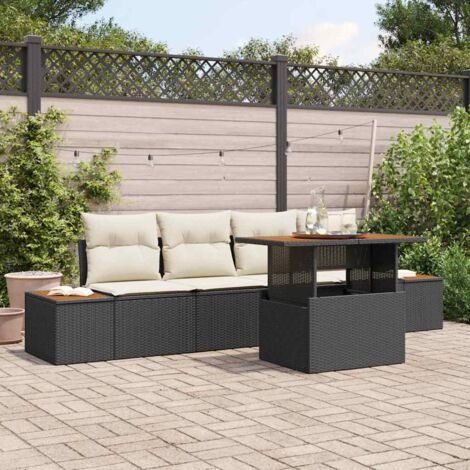 Gartenmöbel vidaxl Poly Rattan modular wetterfest