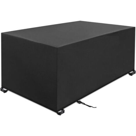 Gartenmöbelabdeckung 210 x 110 x 70 cm, Schwarz, 420D Oxford-Gewebe, reißfest, UV-beständig, wasserdicht, mit Verschlussschnalle