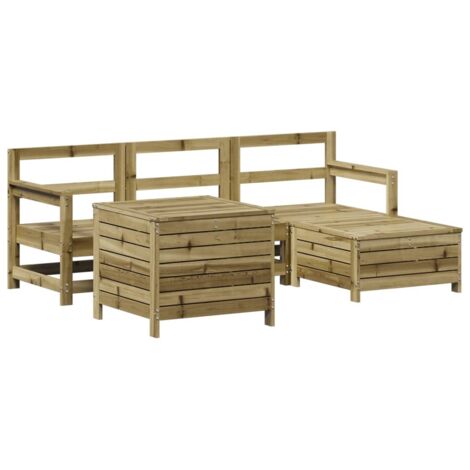 Gartenmöbelset 5-teilig aus imprägniertem Kiefernholz
