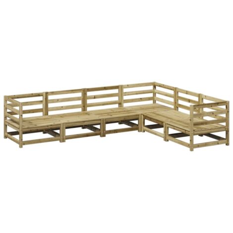 Gartenmöbelset 6-tlg. aus imprägniertem Kiefernholz