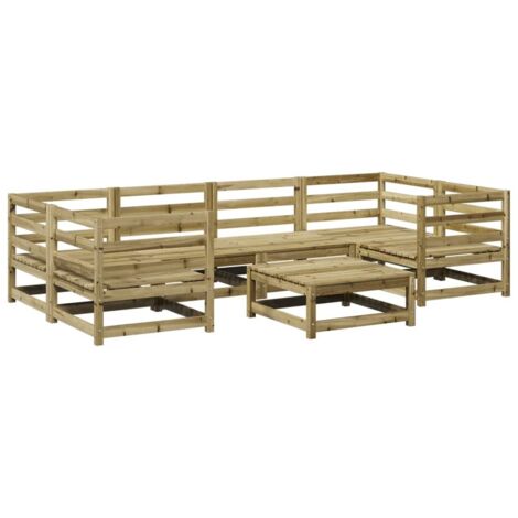 Gartenmöbelset 7 Teile aus imprägniertem Kiefernholz