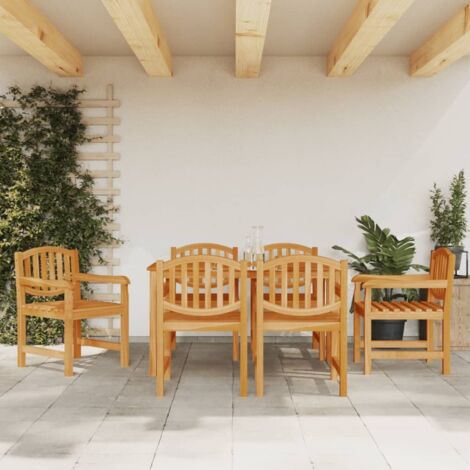 Gartenmöbelset 7-teilig aus massivem Teakholz