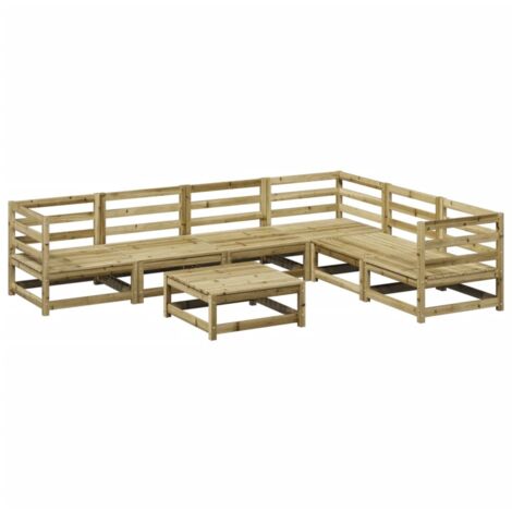 Gartenmöbelset 7-teilig, imprägniertes Kiefernholz