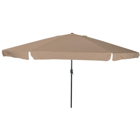 Gartenparasol Taupe und Schwarz 395 x 395 x 245 cm vidaXL