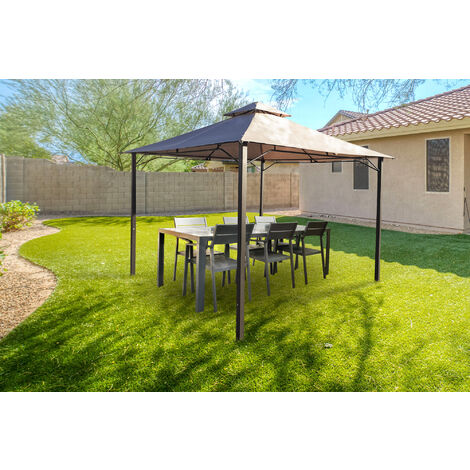 CAZEBOO Gartenpavillon SAO 3x3m Beige