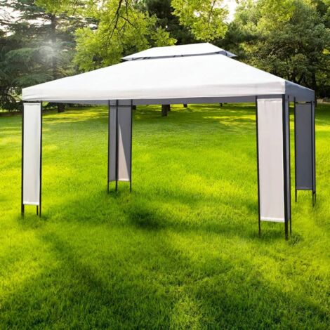 Gartenpavillon Weiß 3×4 m vidaXL
