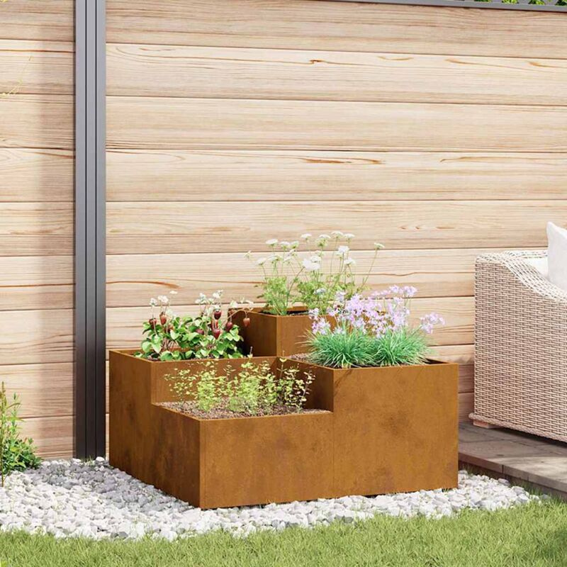 Gartenblumentopf Rostig 80 X 80 X 48 Cm Vidaxl