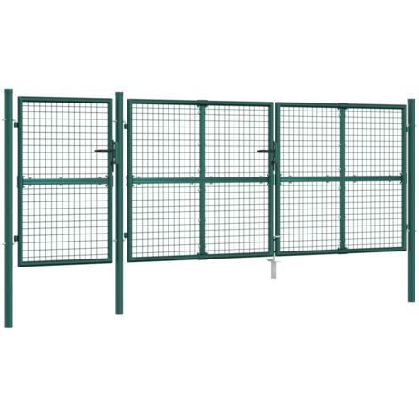 Gartenpforte grün 400x175 cm verzinkter Stahl
