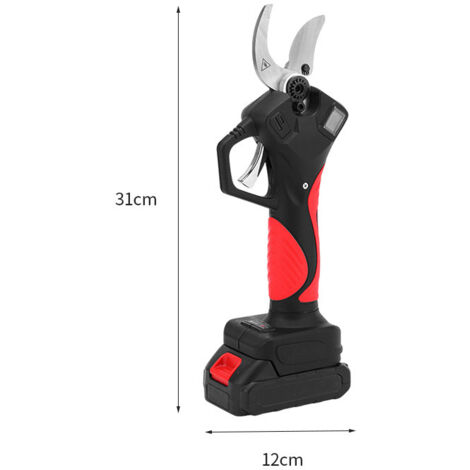 Gartenschere, 21 V elektrische Gartenschere, professionelle kabellose elektrische Gartenschere mit 2 wiederaufladbaren 2-Ah-Lithiumbatterien, 1,57 Zoll (40 mm) Schnittlänge(1 battery 1 charger)