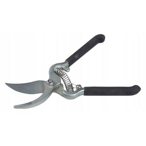 Gartenschere aus gehärtetem Stahl, schwarz, 20 cm