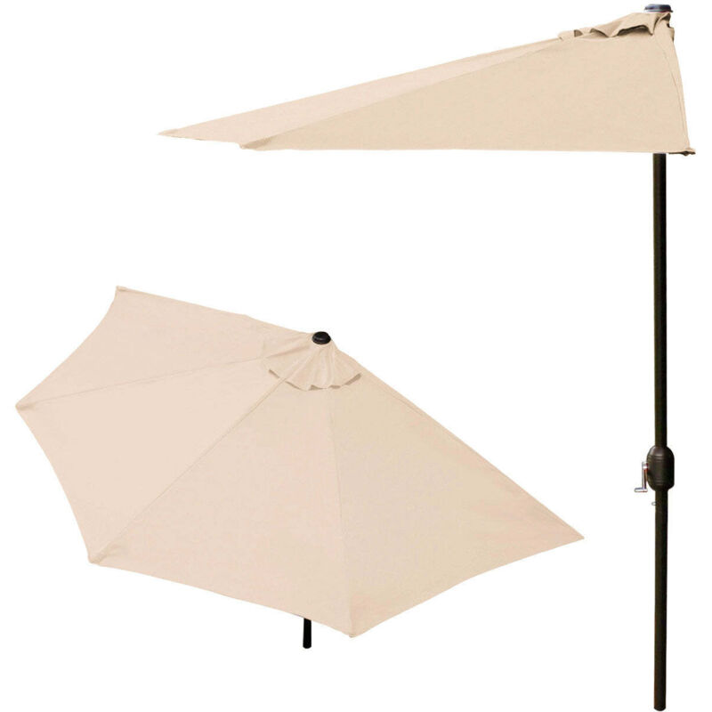 Northix Gartenschirm Halbwandschirm Für Die Terrasse 2, 7 M Beige
