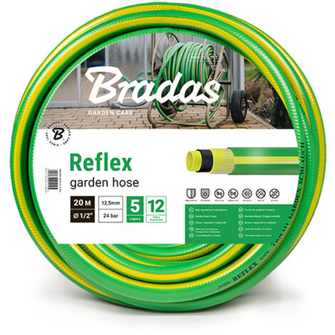 Gartenschlauch Grün 1/2 Zoll 5-lagig verstärkt und Algenresistent "Reflex"