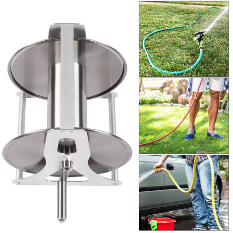 Gartenschlauchtrommel Rack Kit WallMounted Portable Automatic Water Pipe Storage Holder Winding Tool(EU 3/4in )