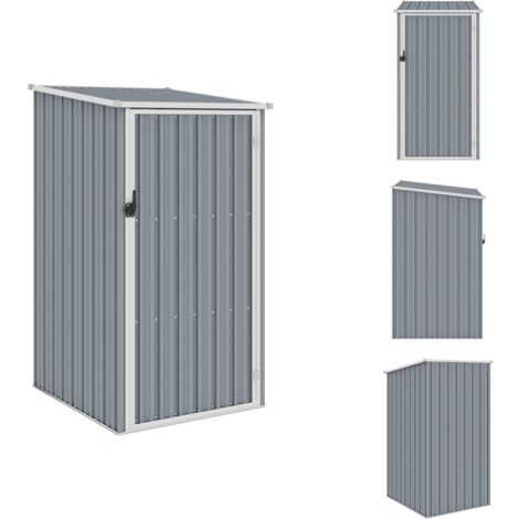 Gartenschuppen & Geräteschuppen - Living Gerätehaus Grau 87x98x159 cm Verzinkter Stahl