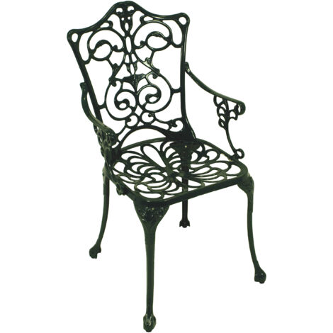 Gartensessel im Jugendstil Design, dunkelgrün