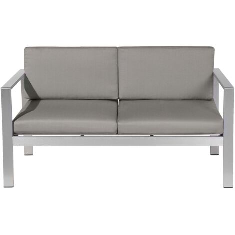 Gartensofa 2-Sitzer SALERNO Metall Dunkelgrau