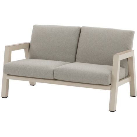 Gartensofa Axiome Lehm 2-Sitzer aus Aluminium und Polyester - Hespéride