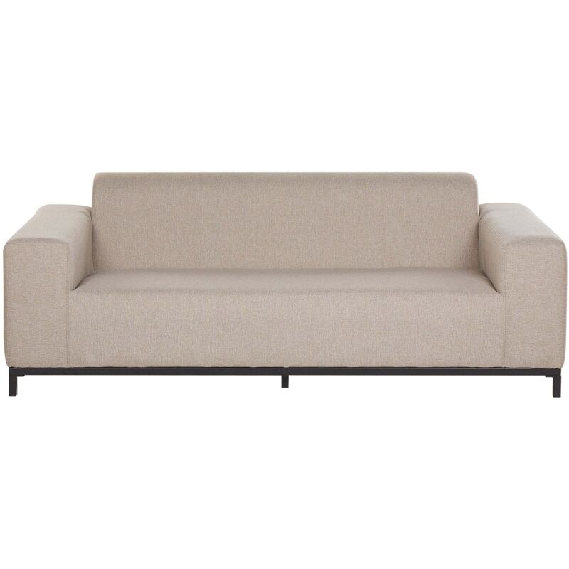 Beliani Gartensofa 3-sitzer Rovigo Beige