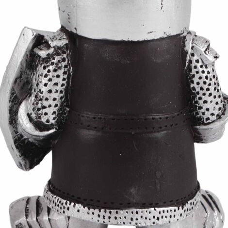 [Gartenstatue] Miniatur-Zwergenritter-Wächterstatue aus Kunstharz – Dekorative Rüstungsskulptur für Haus und Garten, 15 cm
