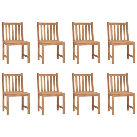 Gartenstühle 8 Stk. Massivholz Teak