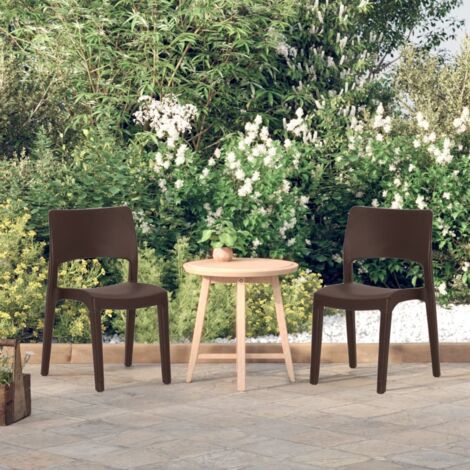 Gartenstühle Set von 2 Moka Polypropylen