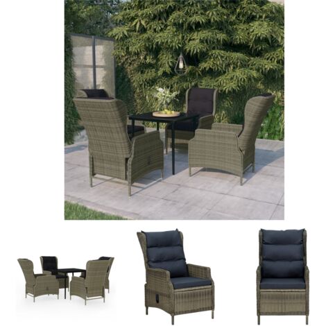 Gartenstühle - vidaXL 5-tlg. Garten-Essgruppe Braun - Gartenmöbel für den Außenbereich