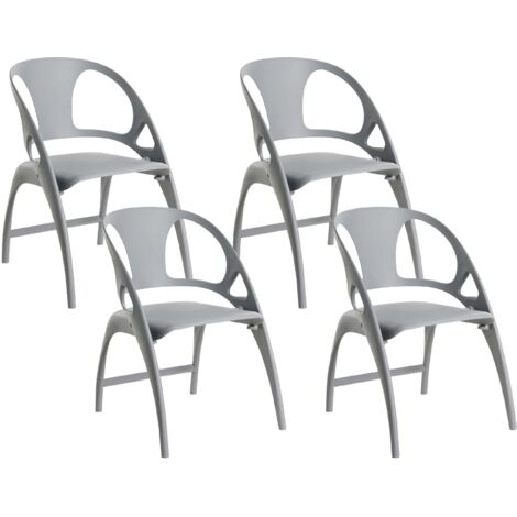 Gartenstuhl 4er Set klappbar NEMI Grau