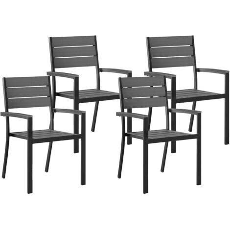 Gartenstuhl 4er Set PRATO Grau