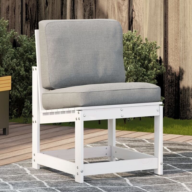 Vidaxl - Gartenstuhl Weiß 50, 5x55x77 Cm Massivholz Kiefer