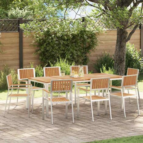Gartenstuhl 8 pcs Braun 56x54,5x87cm Massives Teakholz vidaXL