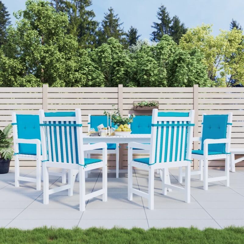 Vidaxl - Gartenstuhlauflagen Für Niedriglehner 6 Stk. Blau 100x50x3 Cm