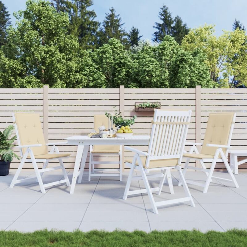 Vidaxl - Gartenstuhlauflagen Für Hochlehner 4stk. Beige 120x50x3cm Stoff