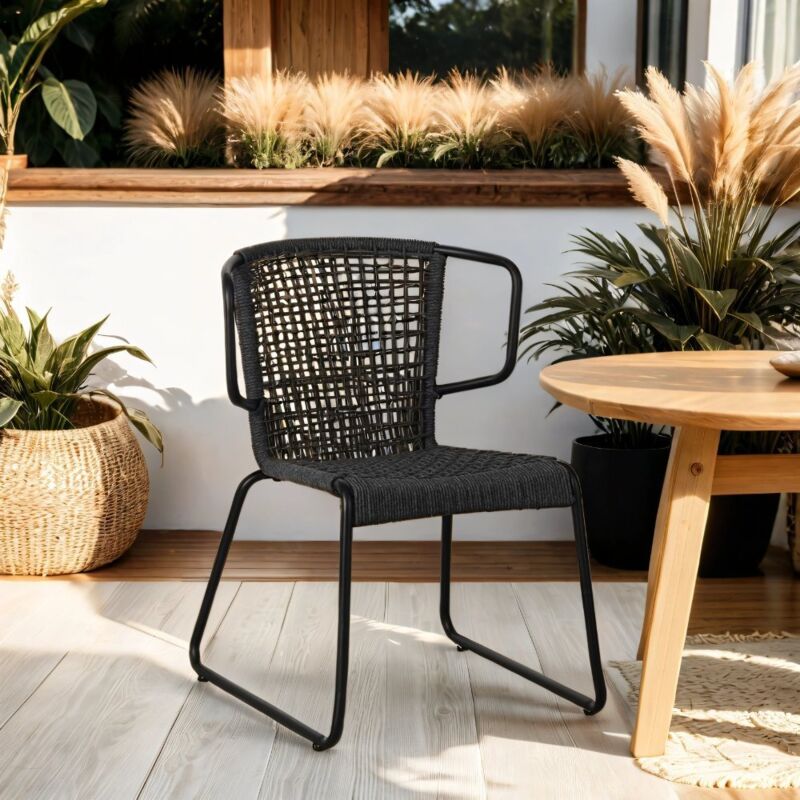 Dimehouse Gartenstuhl Dora Seil Anthrazit