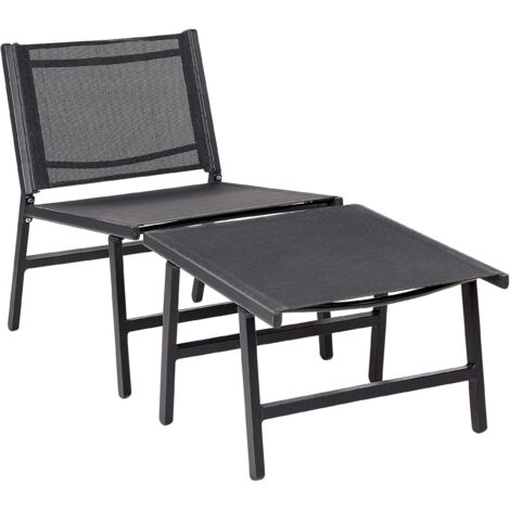 Gartenstuhl MARCEDDI Metall Schwarz