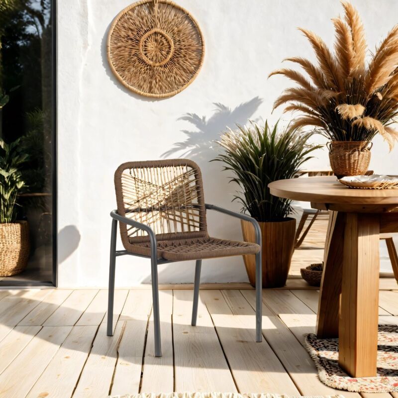 Dimehouse Gartenstuhl Nila Brown Seil