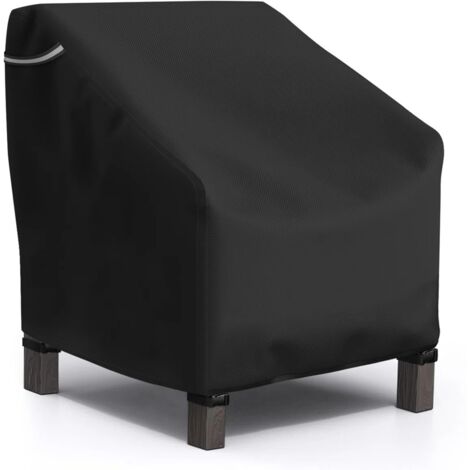Gartenstuhl-Schutzhülle, Wasserdicht & Winddicht, UV-beständig, Schwarz, 30 Zoll