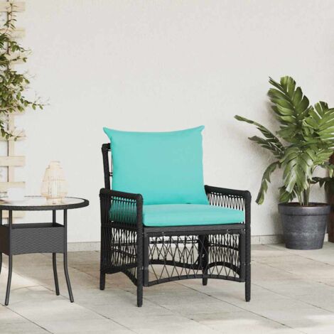 Gartenstuhl Schwarz 60 x 70 x 78 cm Poly-Rattan vidaXL