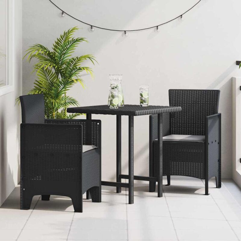Gartenstuhl 2 Pcs Anthrazit 53 X 49 X 85 Cm Pp Vidaxl