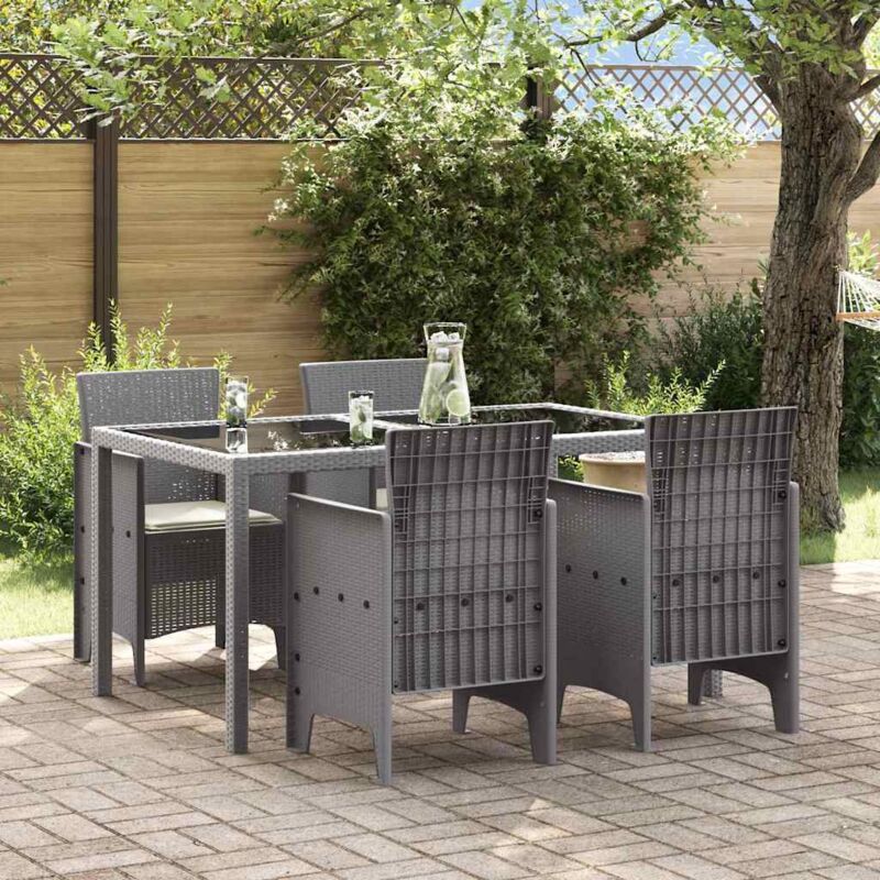Gartenstuhl 4 Pcs Hellgrau 53 X 49 X 85 Cm Pp Vidaxl