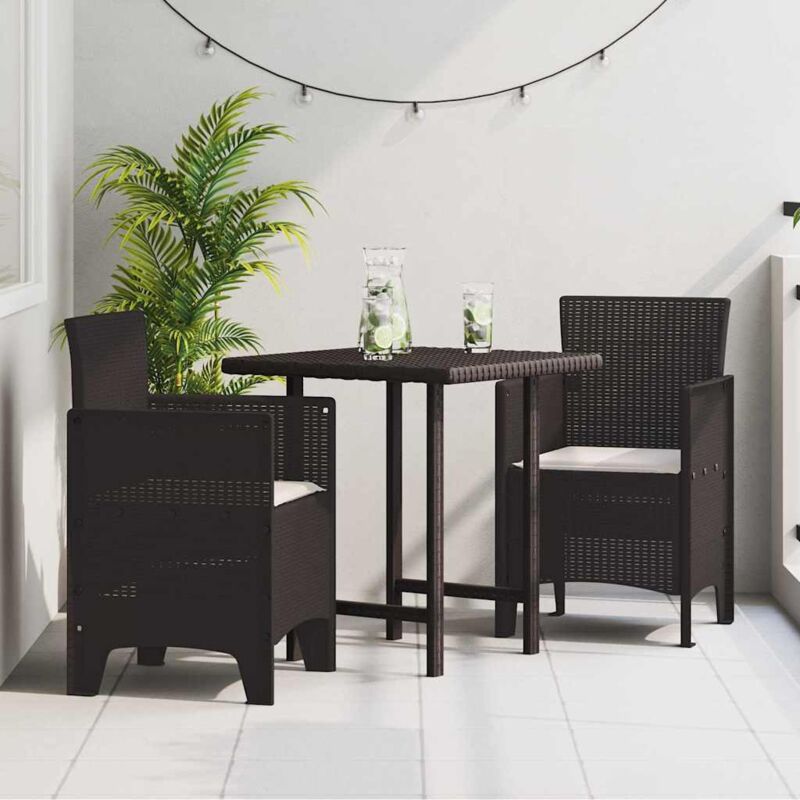 Gartenstuhl 2 Pcs Braun 53 X 49 X 85 Cm Pp Vidaxl