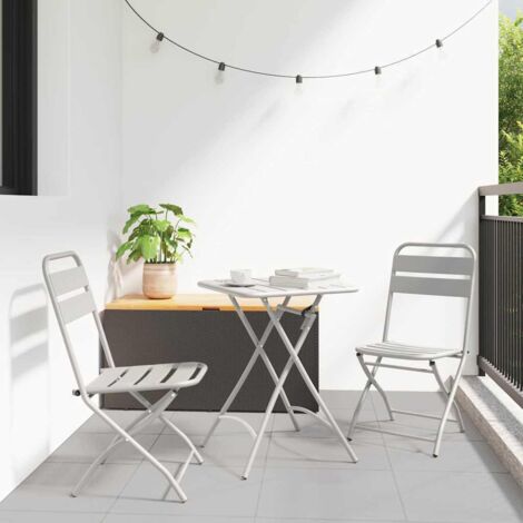 Gartenstuhl vidaxl klappbar Stahl 2 Stück