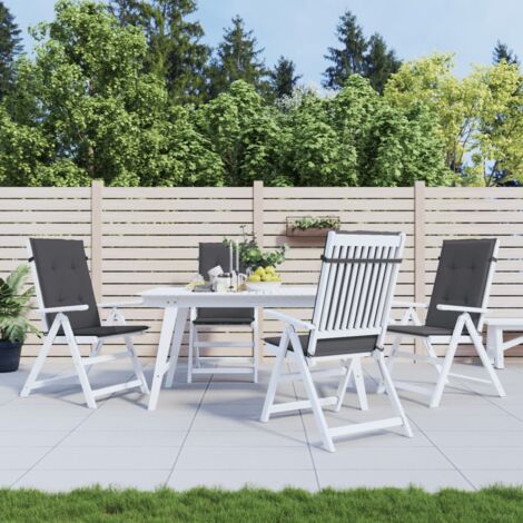 Gartenstuhlauflagen für Hochlehner 4 Stk. Anthrazit 120x50x3 cm CFW237389